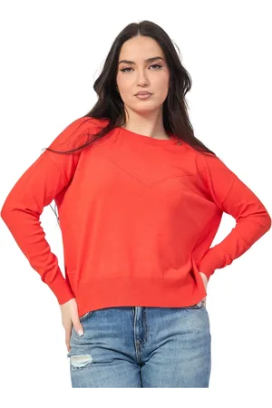 Gaudi Femme, Pulls, Rouge, Taille: 36 FR Pull Rouge avec Fentes Latérales