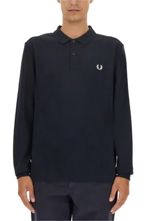 Fred Perry Homme, Tops, Bleu, Taille: L Polo avec Logo