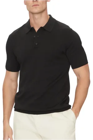 Calvin Klein Homme, Tops, Noir, Taille: XL Polo en Tricot de Luxe