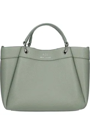 Armani Exchange Femme, Sacs, Vert, Taille: ONE Size Sac Shopper Élégant et Martelé