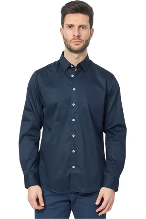 Bugatti Homme, Chemises, Bleu, Taille: M Chemise bleue à boutons