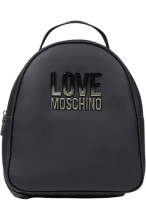 Moschino Femme, Sacs, Noir, Taille: ONE Size Sac à dos noir avec lettrage logo pour femmes
