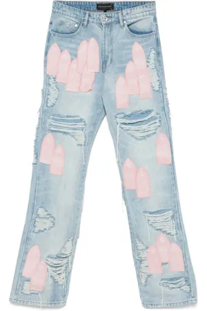 Who Decides War Homme, Jeans, Bleu, Taille: W36 Jean Classique Bleu Ciel avec Patch Logo