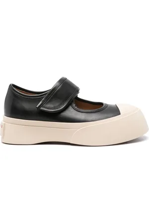 Marni Femme, Chaussures, Noir, Taille: 39 EU Baskets en Cuir Noir