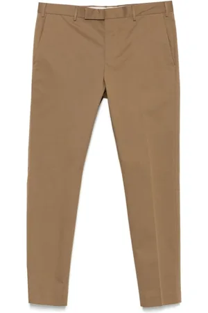 PT Torino Homme, Pantalons, Brun, Taille: M Pantalon marron avec fermeture dissimulée