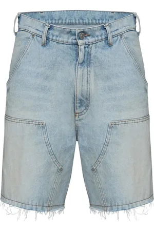 Maison Margiela Homme, Shorts, Bleu, Taille: W30 Short en Denim Bleu Clair avec Poches