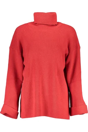 GANT Homme, Pulls, Rouge, Taille: S Pull élé en laine mélangée à col haut