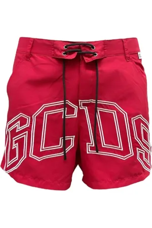 GCDS Homme, Maillots de bain, Rouge, Taille: XL Boxer Lounge Rouge avec Logo