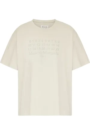 Maison Margiela Homme, Tops, , Taille: XL T-shirt Motif Chiffres Col Rond