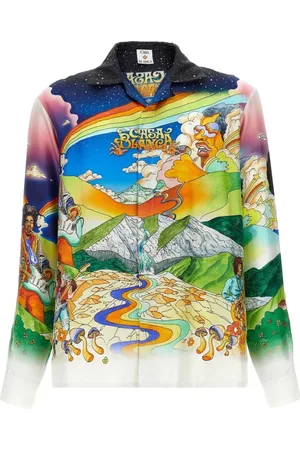 Casablanca Homme, Chemises, Multicolore, Taille: S Chemise à Boutons à Imprimé Graphique