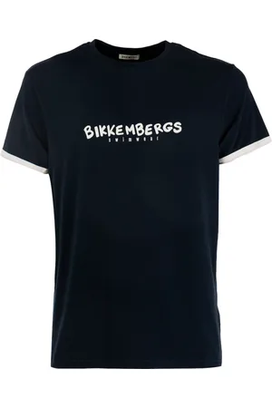 Bikkembergs Homme, Tops, Bleu, Taille: L T-shirt Homme avec Logo