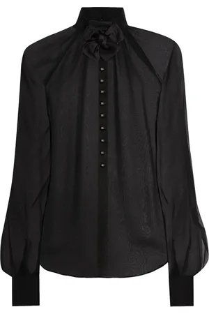 Dolce & Gabbana Femme, Blouses et Chemises, Noir, Taille: 40 FR Haut élégant pour les amateurs de mode