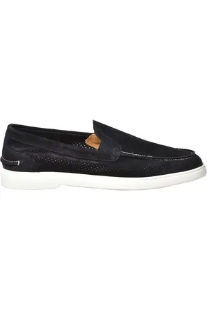 BALDININI Homme, Chaussures, Bleu, Taille: 42 1/2 EU perforated suede slipper