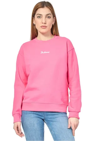 DISCLAIMER Femme, Sweatshirts et sweats à capuche, Rose, Taille: 36 FR Pull Fuchsia en Coton avec Logo