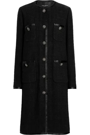 Dolce & Gabbana Femme, Manteaux, Noir, Taille: 40 FR Manteau d