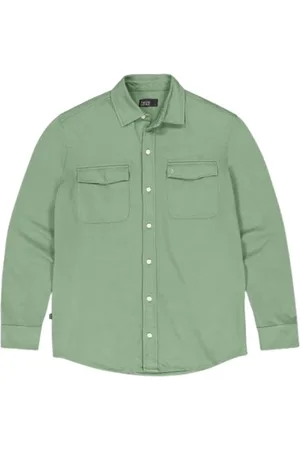 Butcher of Blue Homme, Chemises, Vert, Taille: M Chemise Jersey Finn Bleue