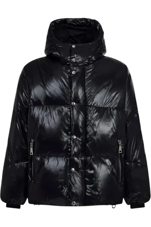 Khrisjoy Femme, Vestes, Noir, Taille: 38 FR Veste Matelassée Noire avec Capuche