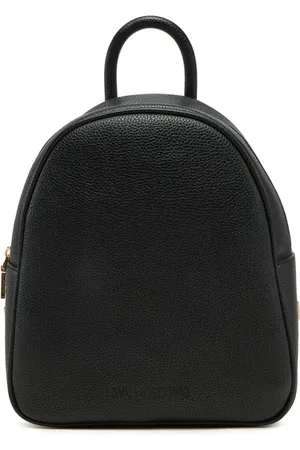 Moschino Femme, Sacs, Noir, Taille: ONE Size Sac à Dos en Similicuir pour Femme avec Lettrage Logo