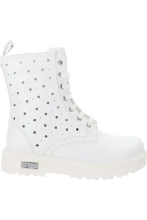 Cult Femme, Chaussures, Blanc, Taille: 37 EU Bottines en similicuir pour femmes