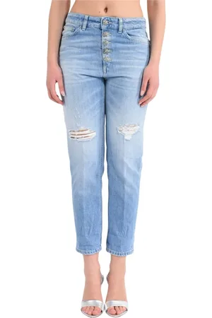 Dondup Femme, Jeans, Bleu, Taille: W28 Jean taille basse avec fermeture bijou