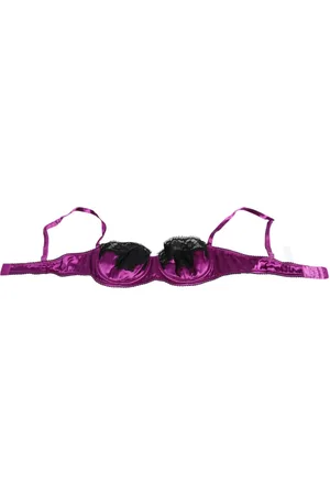 Dolce & Gabbana Femme, Sous-vêtements, Violet, Taille: 36 FR Violet Soie Balconette Lingerie