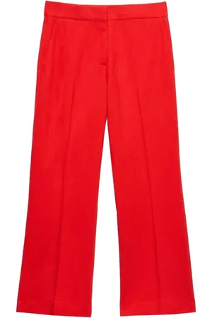 Msgm Femme, Pantalons, Rouge, Taille: 40 FR Pantalon Denim Décontracté