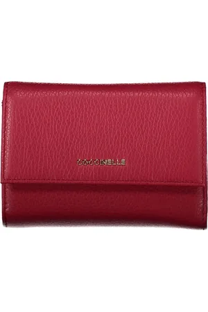 Coccinelle Femme, Accessoires, Rouge, Taille: ONE Size Portefeuille souple mtallique fermeture glissire