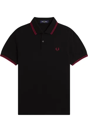 Fred Perry Homme, Tops, Noir, Taille: S Polo Classique avec Broderie Logo