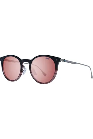 BMW Homme, Accessoires, Multicolore, Taille: ONE Size Bourgogne Hommes Lunettes de Soleil Rondes Miroir