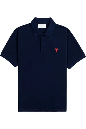 Ami Homme, Tops, Bleu, Taille: S Polo Cœur Classique Bleu