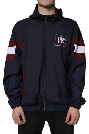 Dolce & Gabbana Homme, Vestes, Bleu, Taille: L Bomber Bleu avec Capuche et Fermeture Éclair pour Homme