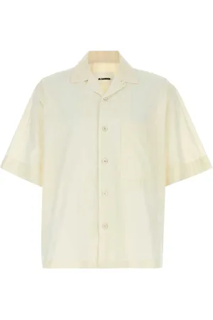 Jil Sander Homme, Chemises, , Taille: 2XL Chemise en Popeline Ivoire pour Homme