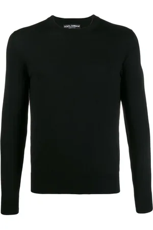 Dolce & Gabbana Homme, Pulls, Noir, Taille: S Pull en Laine Noir avec Dragon Aw23