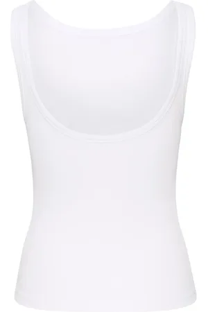 Gestuz Femme, Tops, Blanc, Taille: 42 FR Haut Réversible avec Bretelles larges