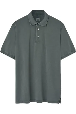 FEDELI Homme, Tops, Vert, Taille: M Polo en Coton Vert