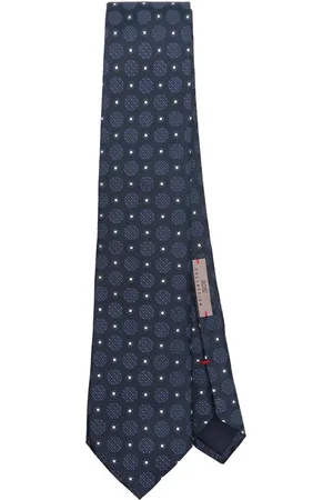 Lady Anne Homme, Accessoires, Bleu, Taille: ONE Size Cravate Bleue Jacquard Pointue