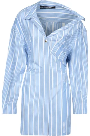 Jacquemus Femme, Robes, Bleu, Taille: 40 FR Robe Blanche Aw24 Mode Femme