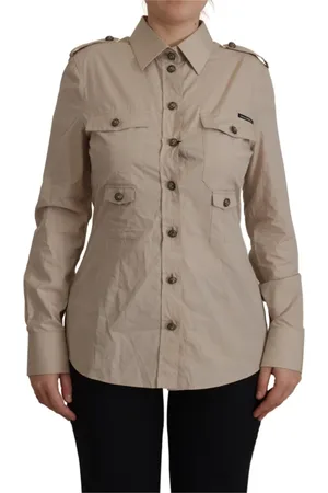 Dolce & Gabbana Femme, Blouses et Chemises, , Taille: 38 FR Chemise Poplin Safari