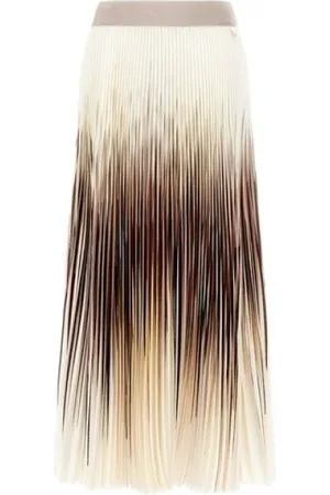 HERNO Femme, Jupes, Multicolore, Taille: 38 FR Jupe Plissée Ombre avec Taille Élastique
