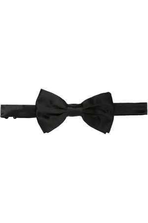 Lady Anne Homme, Accessoires, Noir, Taille: ONE Size papillon noir en soie avec logo