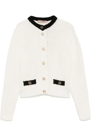 Twin-Set Femme, Pulls, Blanc, Taille: 40 FR Ensemble Pulls Blancs Mode Élégante