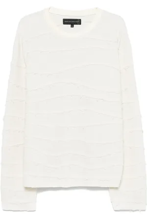 Who Decides War Homme, Pulls, Blanc, Taille: L Panelled Crew Neck Sweater