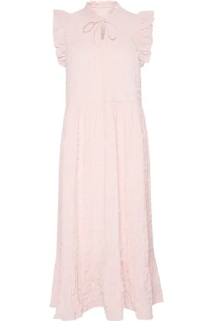 Part Two Femme, Robes, Rose, Taille: 42 FR Robe Féminine avec Manches à Volants