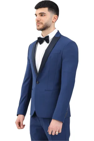 Patrizia Pepe Homme, Vestes, Bleu, Taille: XL Veste fumante bleue pour homme