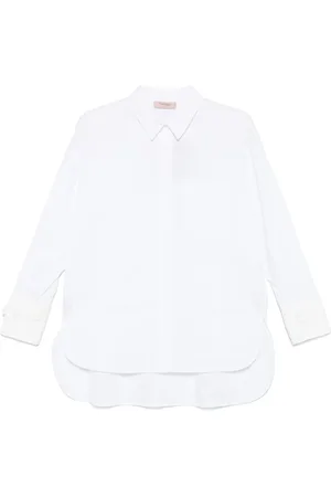 Twin-Set Femme, Blouses et Chemises, Blanc, Taille: 34 FR Chemise Blanche Ensemble Élégant