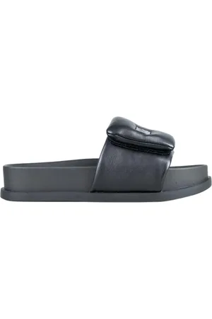 Armani Exchange Femme, Chaussures, Noir, Taille: 38 EU Sandales Noires pour un Look Élégant