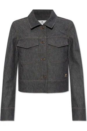Courrèges Femme, Vestes, Gris, Taille: 38 FR Veste Trucker Utility en Denim
