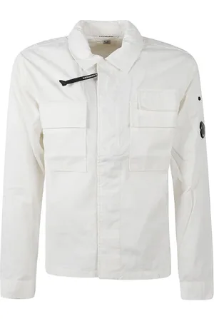 C.P. Company Homme, Vestes, Blanc, Taille: M Collection de Pulls Élégants