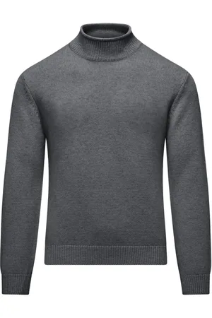 Bomboogie Homme, Pulls, Gris, Taille: S Pull en Laine Douce à Col Montant