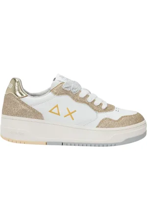 sun68 Femme, Chaussures, Blanc, Taille: 37 EU Love Lady Basket Baskets Blanc/Or